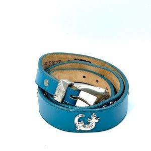 Vintage 90s Silver Creek Collection Leather Animal Motif Belt